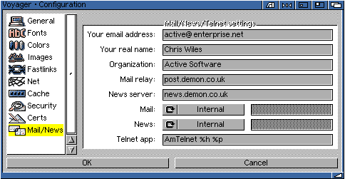 Mail & News Preferences